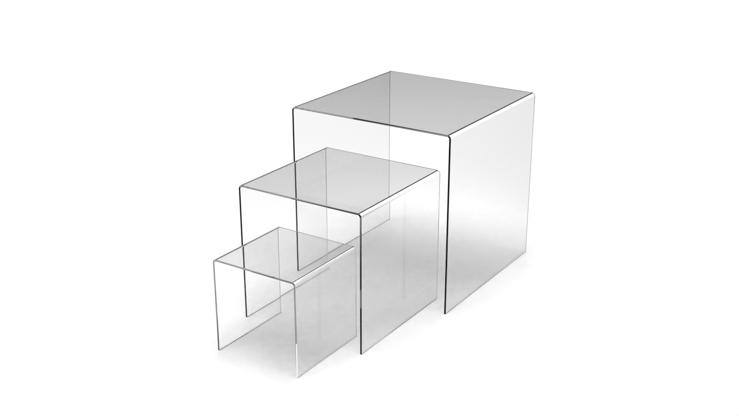 Acrylic Product Display Risers - Packs of 2