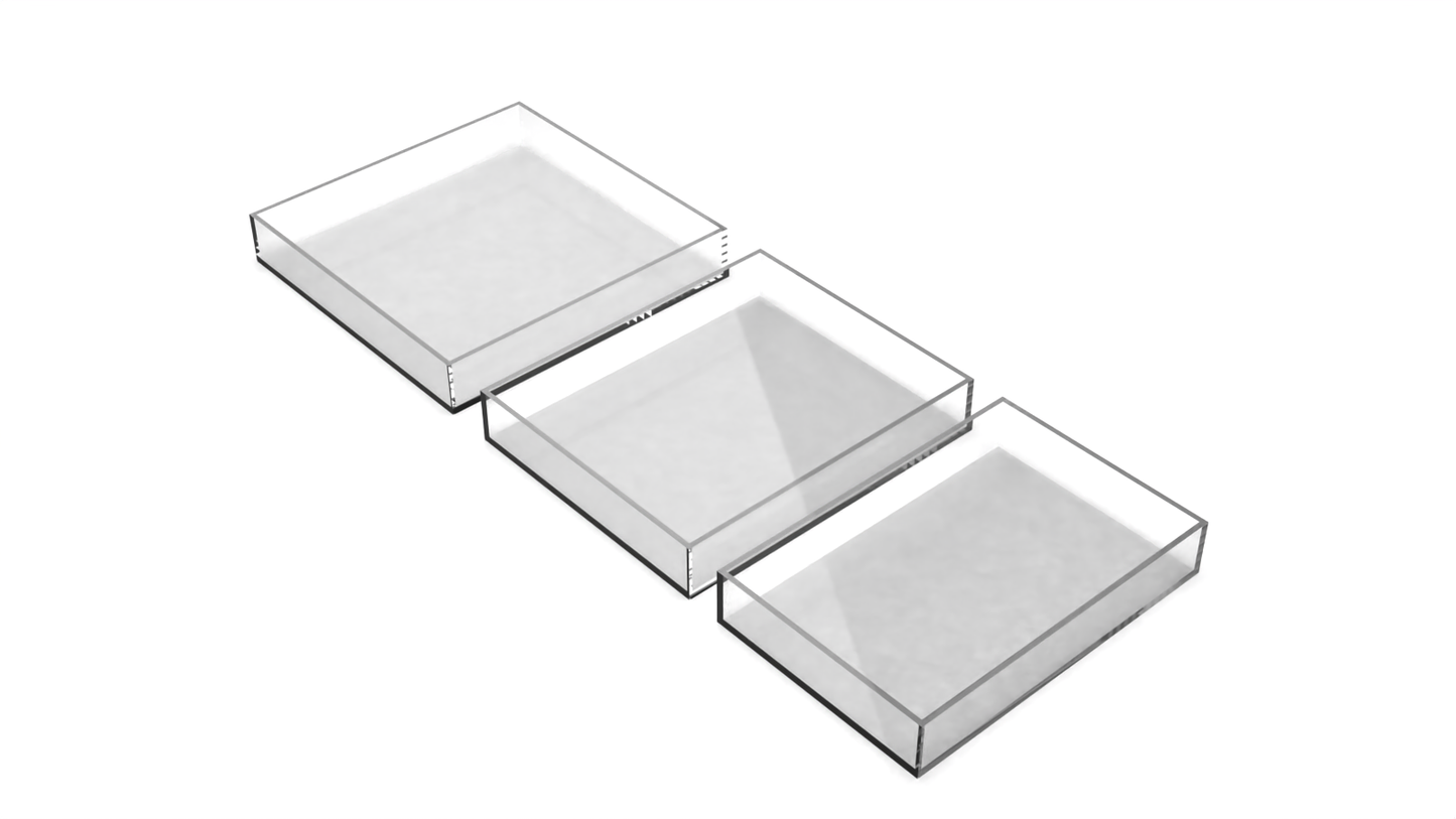 Acrylic Retail Display Trays - Packs of 4