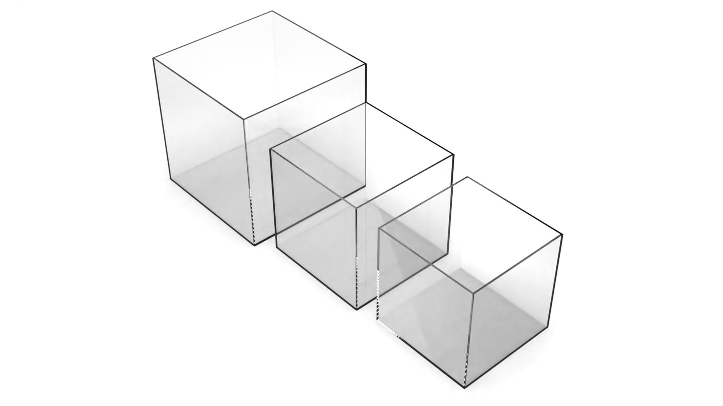 Acrylic Retail Display Cubes